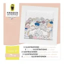 Kit créatif - 3 Illustrations Licorne encadrées à colorier - Pirouette Cacahouète