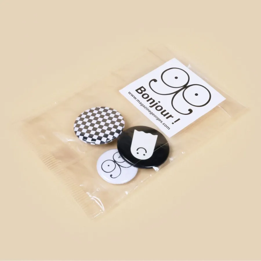 Lot de 3 badges - Maisons Georges