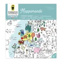 Poster géant à colorier Mappemonde - Pirouette Cacahouète