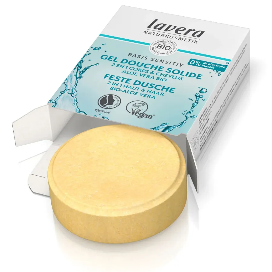 Gel douche solide 2 en 1 Basis Sensitive - Lavera