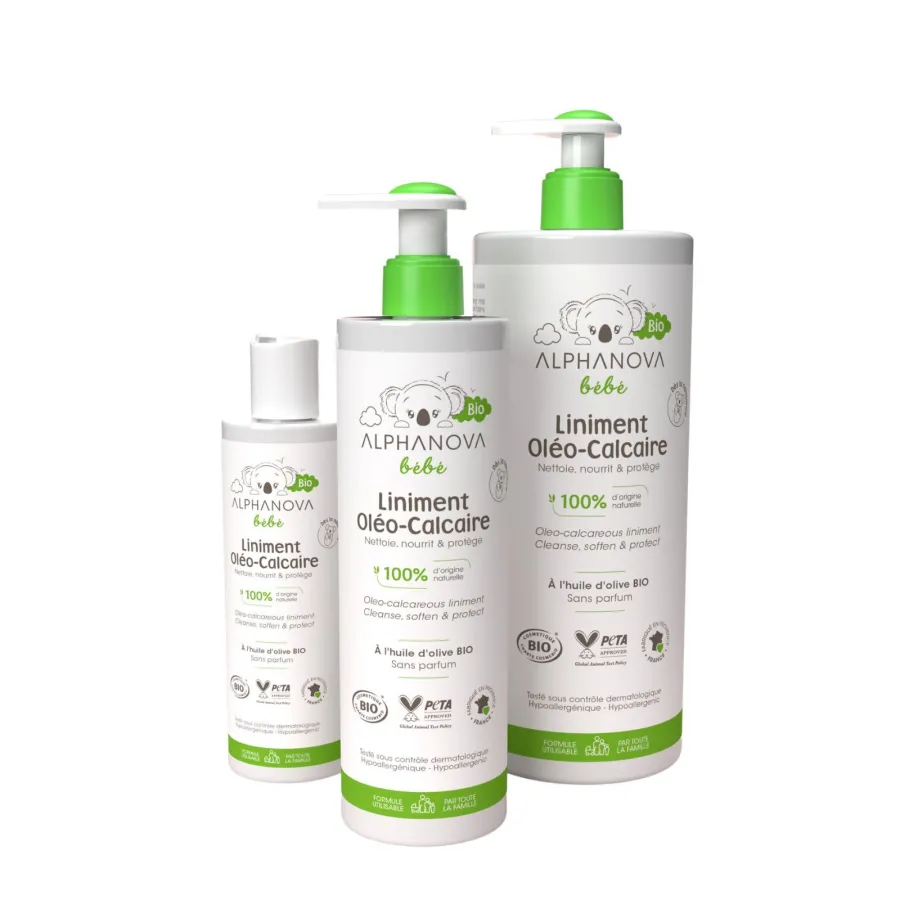 Liniment oléo-calcaire à l'huile d'olive bio - Alphanova Bébé