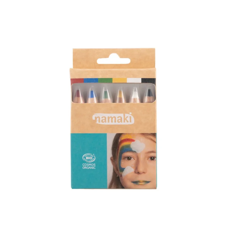 Kit de 6 crayons de maquillage Arc-en-ciel - Namaki
