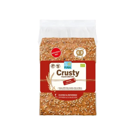 Pain croustillant au blé complet et sésame façon Bretzel - Pural