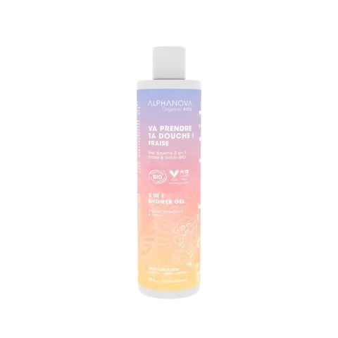 Va prendre ta douche ! Gel douche 3 en 1 - parfum fraise - Alphanova Kids