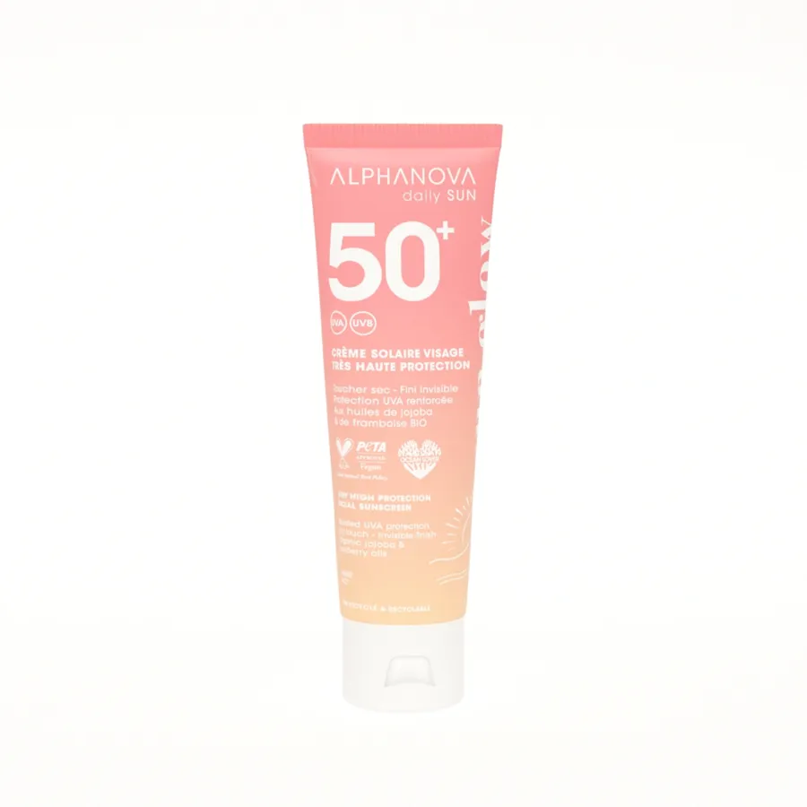 Crème solaire visage SPF 50+ - Alphanova Daily Sun
