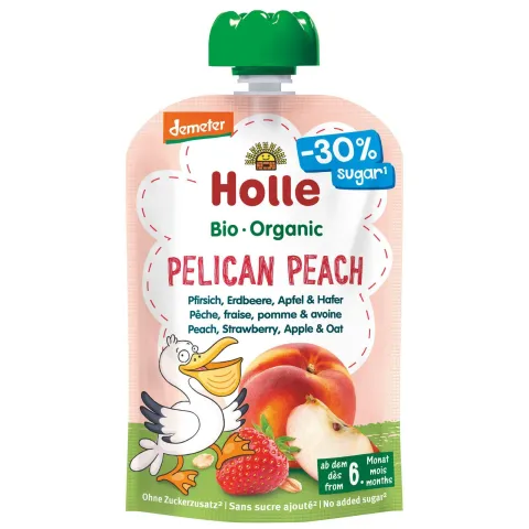Pelican peach pêche fraise pomme et avoine - Holle