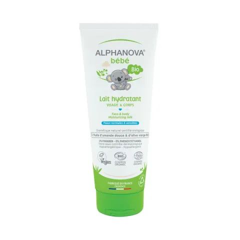 Lait hydratant bébé certifié bio visage et corps - Alphanova bébé