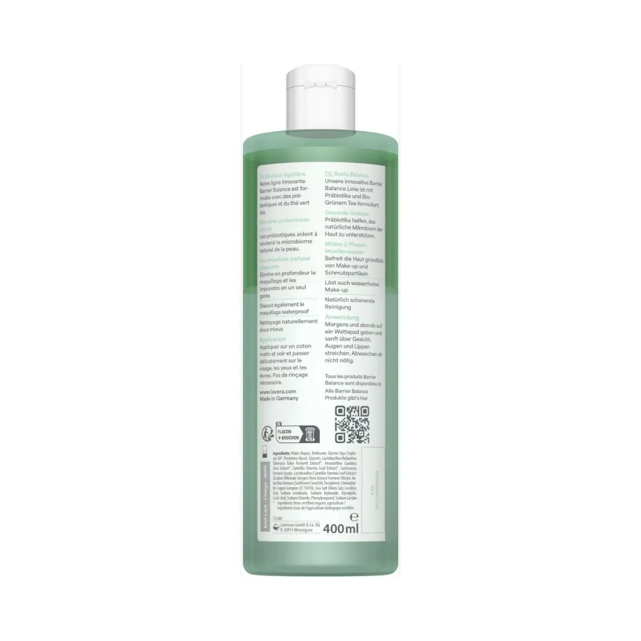 Eau micellaire biphasée Barrier Balance - Lavera